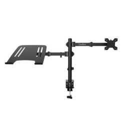 coolbox soporte monitor+portatil monobrazo acero