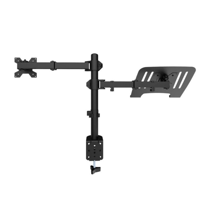 coolbox soporte monitor+portatil monobrazo acero