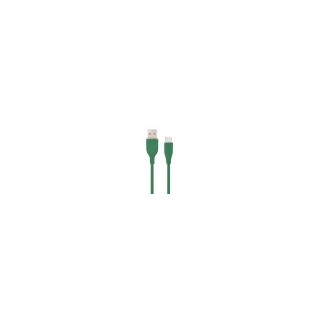 cable de carga y datos gembird usb tipo c de silicona premium 1,5 m verde