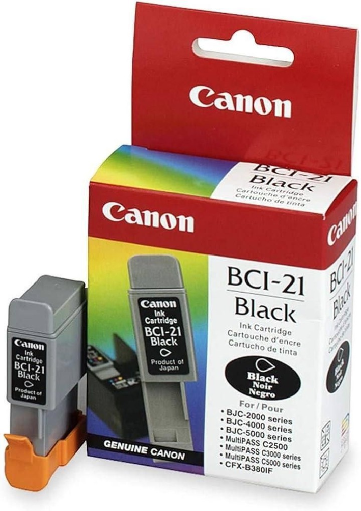 inkjet original canon bci21bk negro