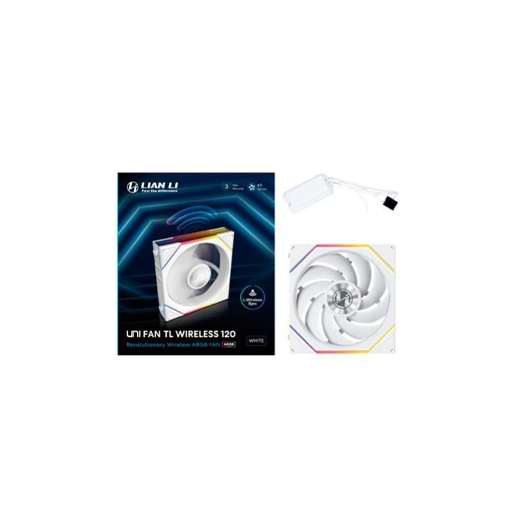 ventilador 120x120 lian li unifan tl120 wireless white led l-wireless argb 1900rpm 28.5 db(a)