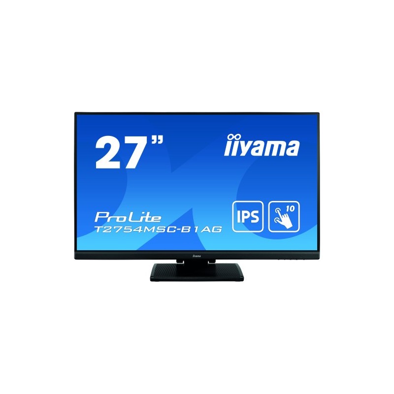 iiyama monitor iiyama 27 (t2754msc-b1ag) negro  pcap 10-points tactil, anti glare coating, 1920 x 10