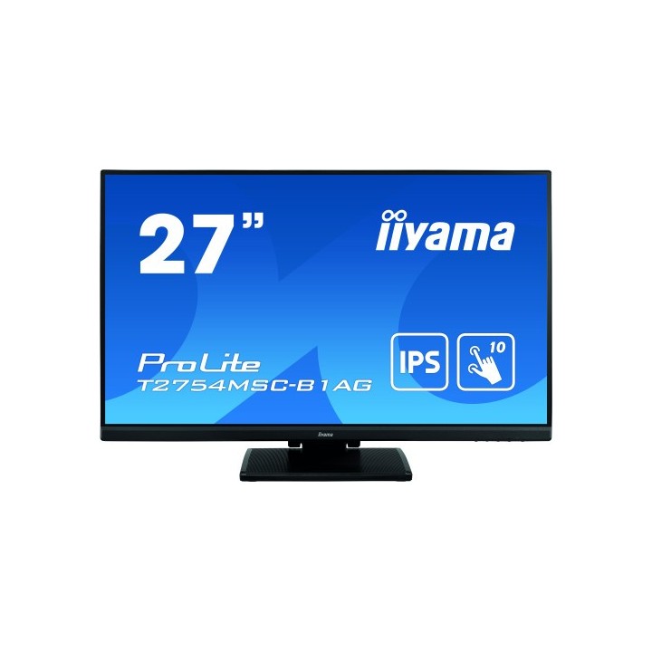 iiyama monitor iiyama 27 (t2754msc-b1ag) negro  pcap 10-points tactil, anti glare coating, 1920 x 10