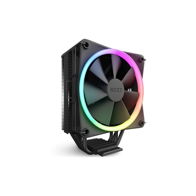 nzxt nzxt t120 rgb procesador refrigerador de aire 12 cm negro 1 pieza(s)