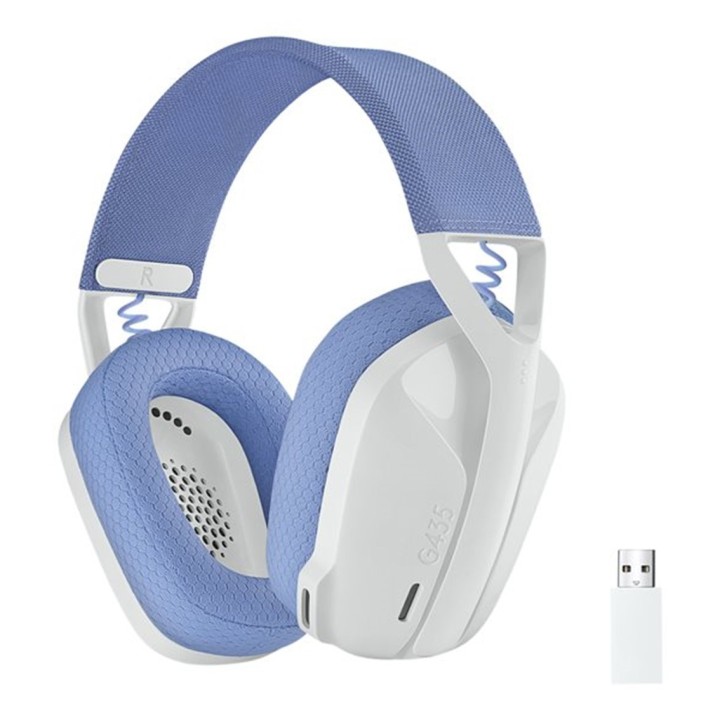 logitech auriculares con microfono logitech g435 gaming wireless inalambrico blanco