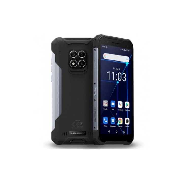 hammer movil hammer rugerizado construction meteorite 128gb 6gb negro y plata