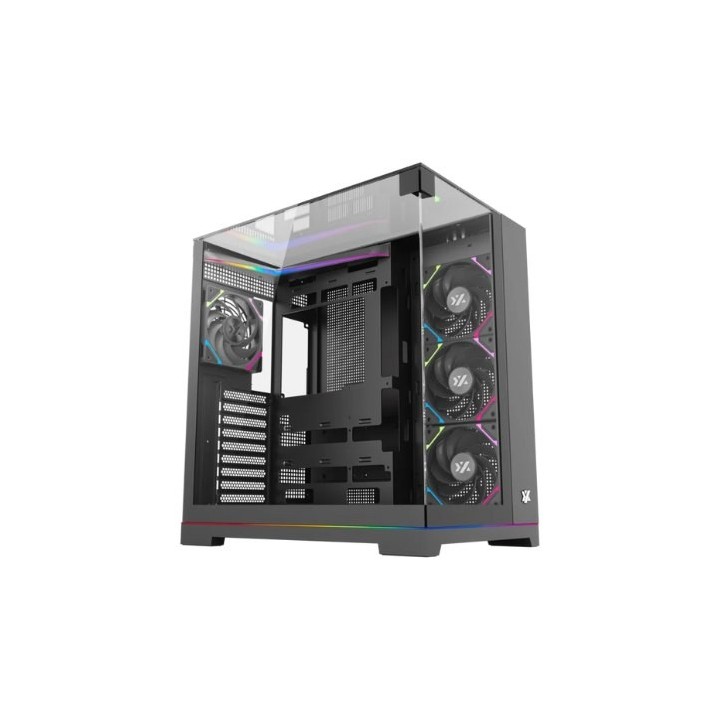 torre atx xyz tesseract a-rgb black 4xvent 120mm argb cpu max 165mm gpu max 400mm
