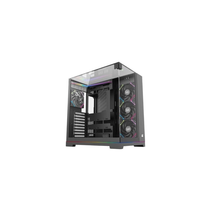torre atx xyz tesseract a-rgb black 4xvent 120mm argb cpu max 165mm gpu max 400mm