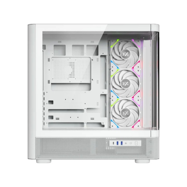 torre atx xyz quantum white 4xvent 120mm argb cpu max 180mm gpu max 400mm