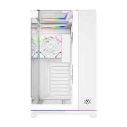 torre atx xyz tesseract a-rgb white 4xvent 120mm argb cpu max 165mm gpu max 400mm