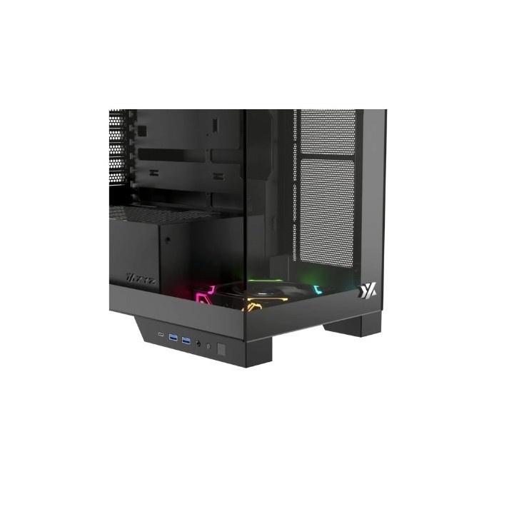 torre atx xyz trifecta black 2xvent 120mm argb cpu max 180mm gpu max 400mm