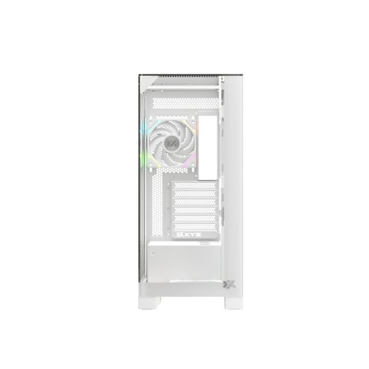 torre atx xyz trifecta white 2xvent 120mm argb cpu max 180mm gpu max 400mm