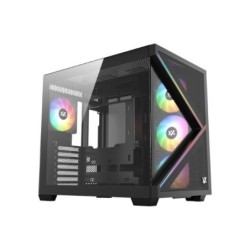 torre atx xyz qubex black 4xvent 120mm argb cpu max 165mm gpu max 400mm