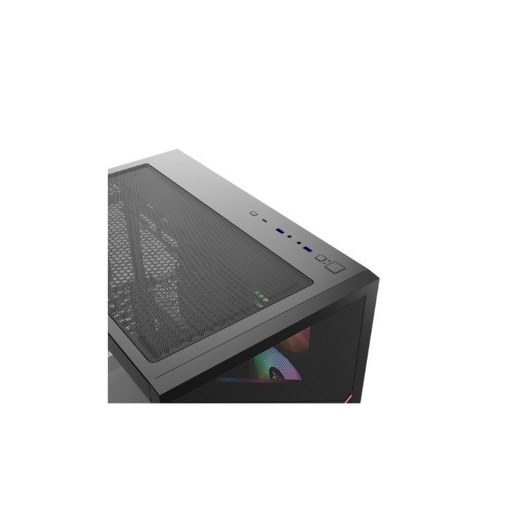 torre atx xyz qubex black 4xvent 120mm argb cpu max 165mm gpu max 400mm