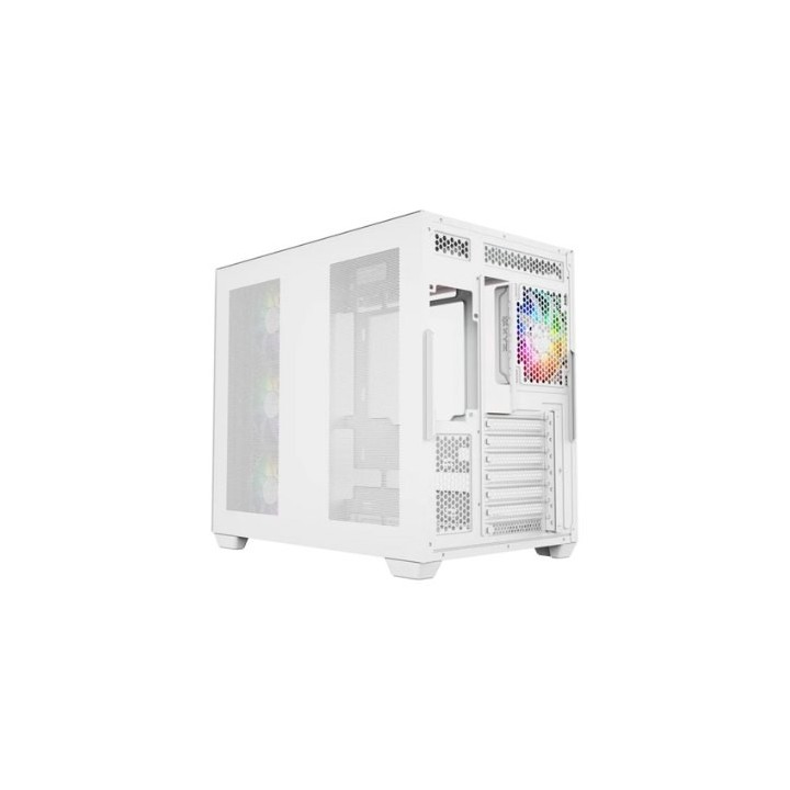 torre atx xyz tesseract x white 7xvent 120mm argb cpu max 165mm gpu max 390mm