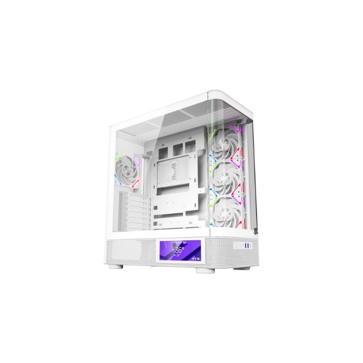 torre atx xyz quantum pro white 4xvent 120mm argb cpu max 180mm gpu max 400mm
