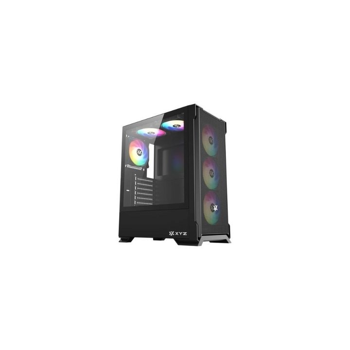 torre atx xyz airone 300 x mesh black 6xvent 120-140mm argb front glass