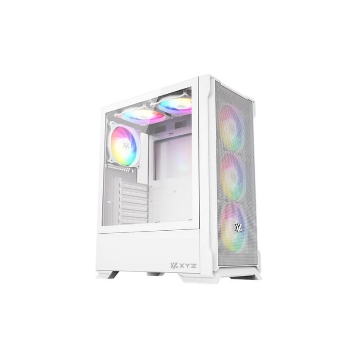 torre atx xyz airone 300 x mesh white 6xvent 120-140mm argb front glass