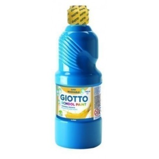 giotto giotto tempera escolar 500 ml botella azul, cian