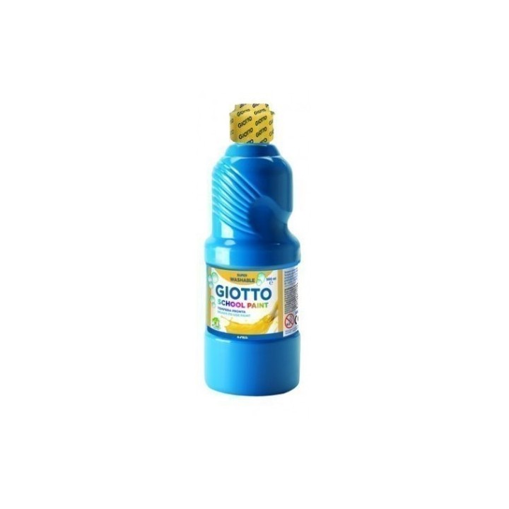 giotto giotto tempera escolar 500 ml botella azul, cian
