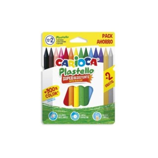 carioca caja 12+2 plasticera colores surtidos plastello carioca 42714
