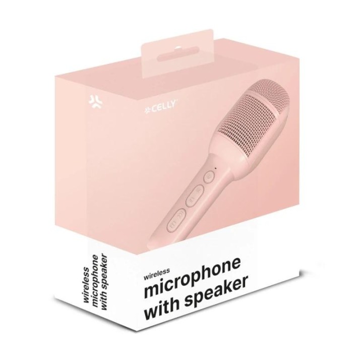 celly microfono inalambrico ninos rosa