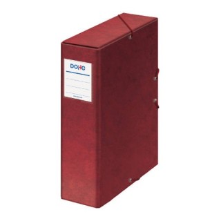 dohe cajas de proyectos carton forrado lomo de 9 cm rojo con etiqueta 245x350x90 dohe 09745