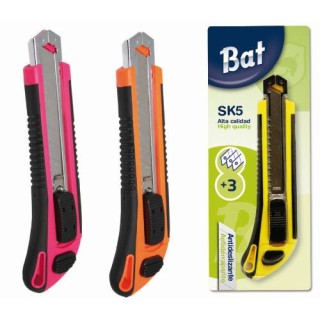 bismark cuter ergonomico antideslizante + 3 cuchillas alta calidad colores surtidos bismark 312209 (