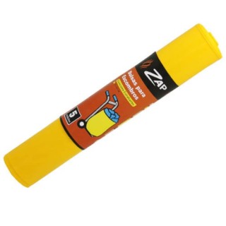 zap rollo 5 unidades bolsa basura amarillo especial escombros 50 litros zap 320392