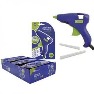 bismark pistola pegamento silicona 10w + 2 recambios bismark 327107