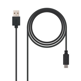 nanocable cable usb 2.0 3a tipo usb - c - m - a - m negro 1.0m nanocable