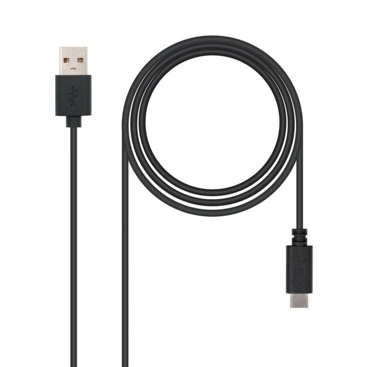 nanocable cable usb 2.0 3a tipo usb - c - m - a - m negro 1.0m nanocable