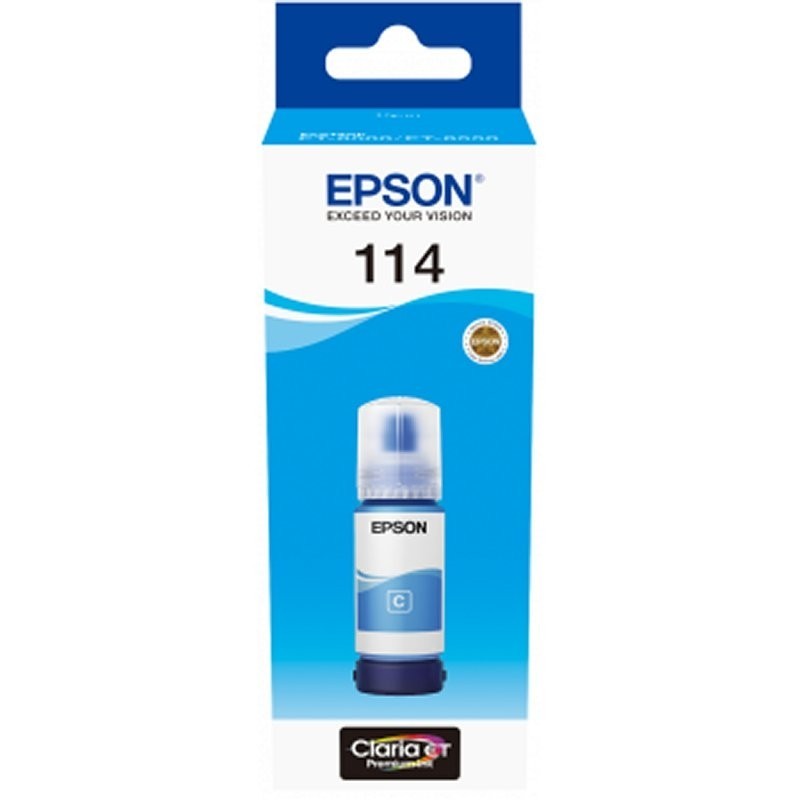 epson botella tinta ecotank 114 cyan