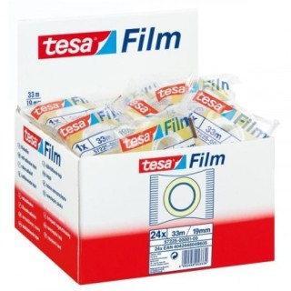 tesa cinta adhesiva standard 19mm.x33m.en bolsita transparente tesa 57225-00001-02  pack: 24 unidade