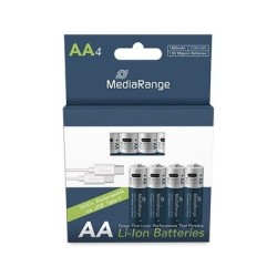 pilas recargables mediarange aa 1.5v 1400mah 4pack