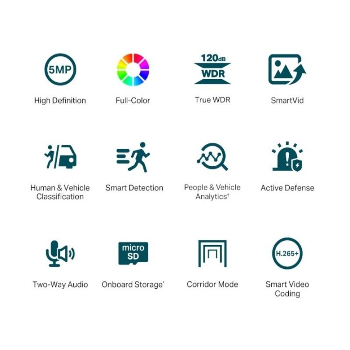 vigi camara ip turret c450 5mp plastico full-color