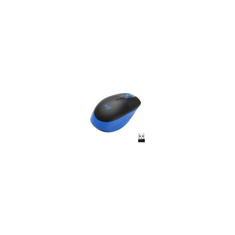 logitech mouse raton logitech m190 full size optico wireless inalambrico azul