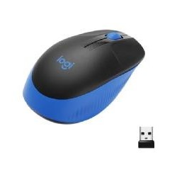logitech mouse raton logitech m190 full size optico wireless inalambrico azul