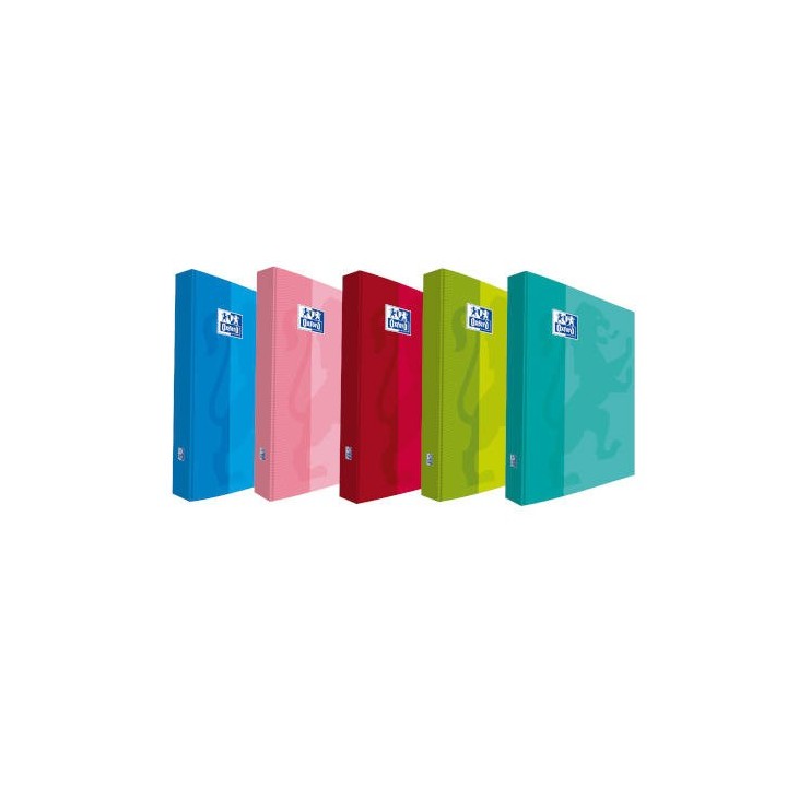 oxford carpeta de anillas 4x25 tapa extradura a4+ colores surtidos school oxford 400106671  pack: 10