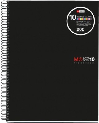 miquelrius cuaderno espiral nb-10 a4 200 hojas 5x5mm polipropileno negro miquelrius 47009