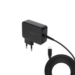 tooq cargador portatil gan usb-c pd 90w negro