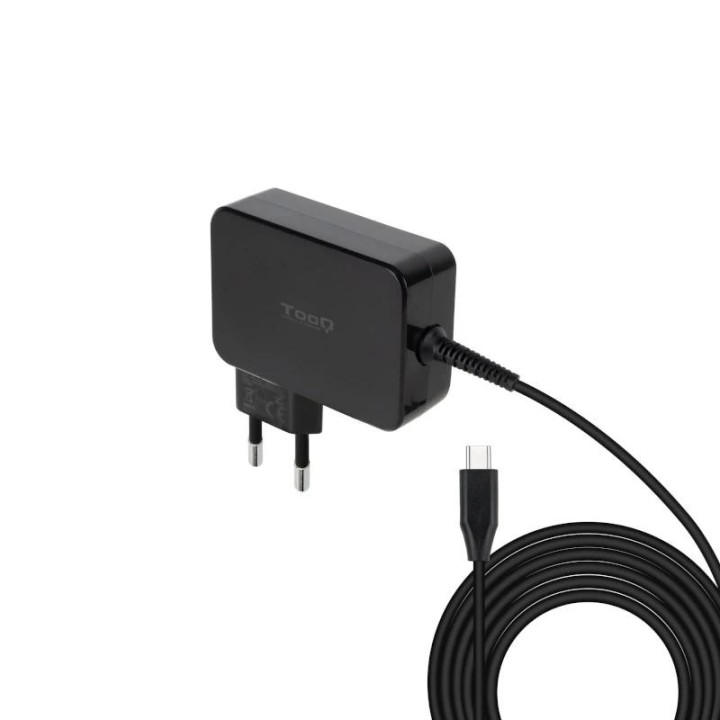 tooq cargador portatil gan usb-c pd 90w negro
