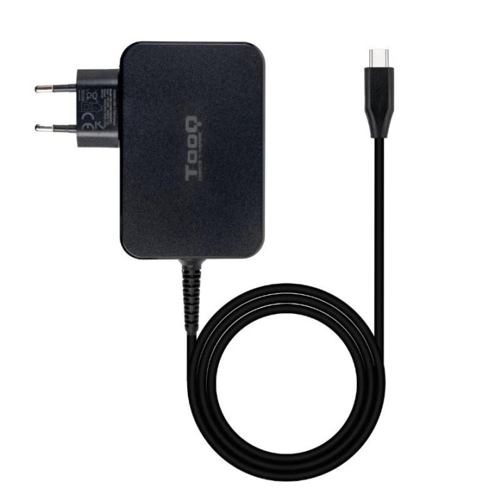 tooq cargador portatil gan usb-c pd 90w negro