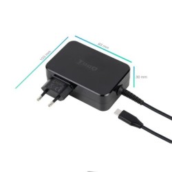 tooq cargador portatil gan usb-c pd 100w negro