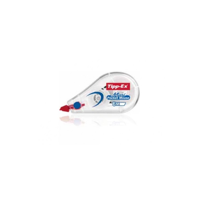 bic cinta correctora mini pocket mouse dimensiones cinta 5mmx6m. tippex 932564  pack: 10 unidades