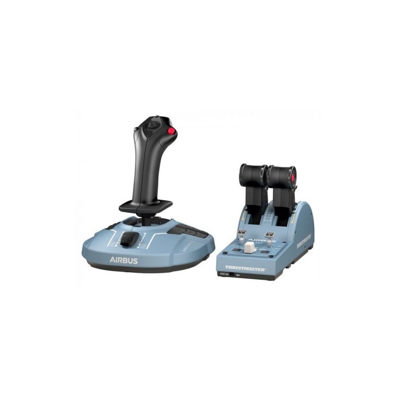 thrustmaster thrustmaster tca officer pack airbus edition negro, azul simulador de vuelo pc