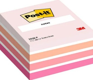 post-it cubo 450 hojas notas adhesivas 76x76mm colores surtidos rosas 2028-p post-it 7100172384