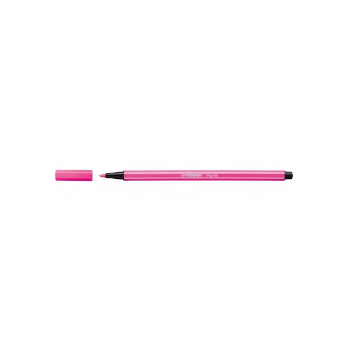 stabilo rotulador punta fibra media 1mm. pen 68 rosa neon stabilo 68/056  pack: 10 unidades
