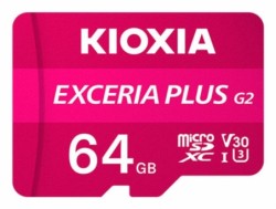 micro sd kioxia 64gb exceria plus g2 uhs-i c10 con adaptador