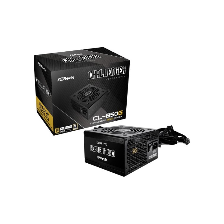 asrock asrock challenger cl-850g unidad de fuente de alimentacion 850 w 20+4 pin atx atx negro